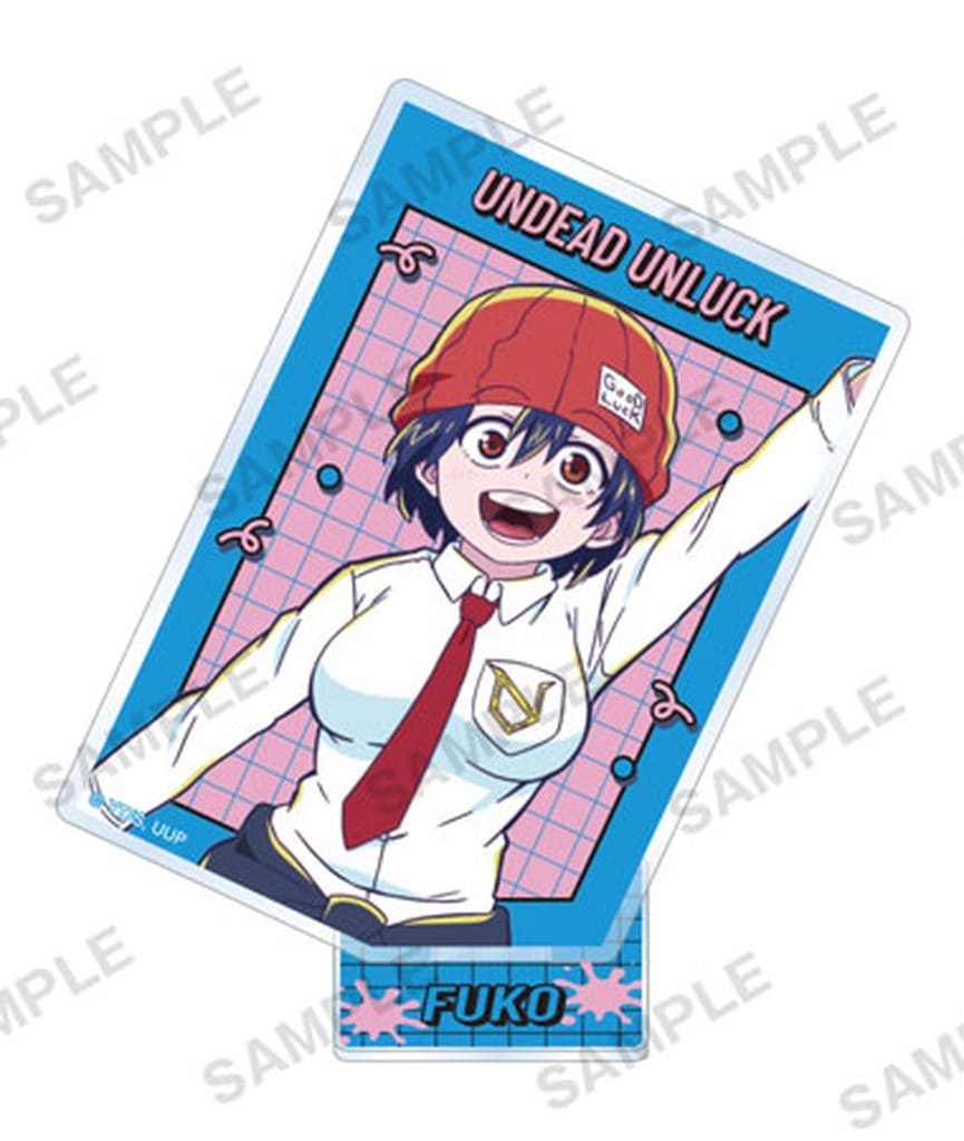 Fuuko Izumo Square Acrylic Stand City Pop ver. Undead Unluck - Bushiroad Creative