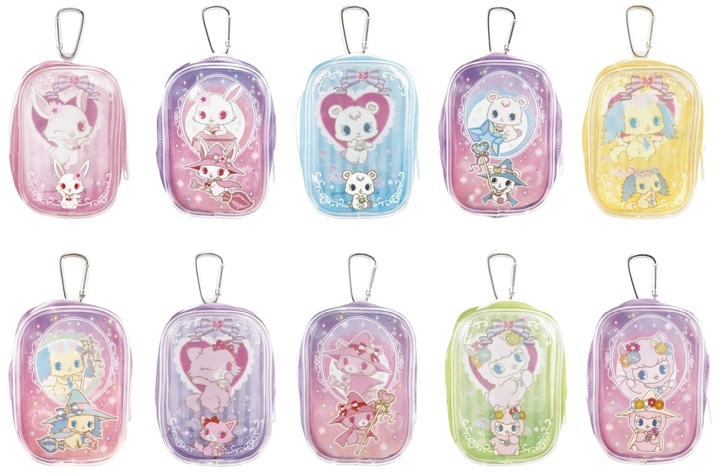 Jewelpet Clear Pouch Gashapon Mini Pouch Ruby Labra Sapphie Garnet Angela Sanrio - F-Toys Confect