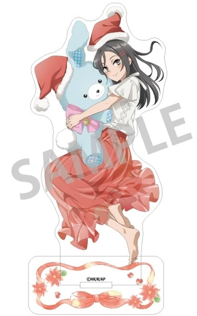 Rascal Does Not Dream Miniskirt Santa Bunny Plush Hug Acrylic Stand