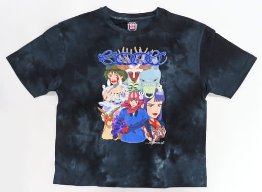 Princess Mononoke Oversized T-Shirt Black x Blue, Studio Ghibli, Pre-owned, HARAJUKU COLLECTIVE, NANCYSNAKE - Apparel