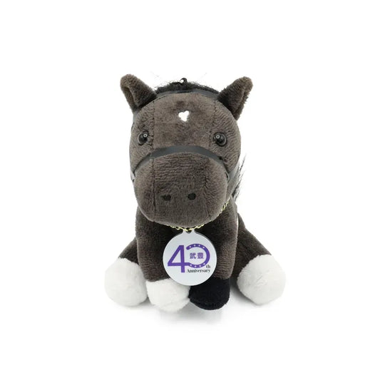 Kizuna 80th Japanese Derby S Size Plush with Foil-Stamped Jockey Signature - Japanese Racehorse Goods
