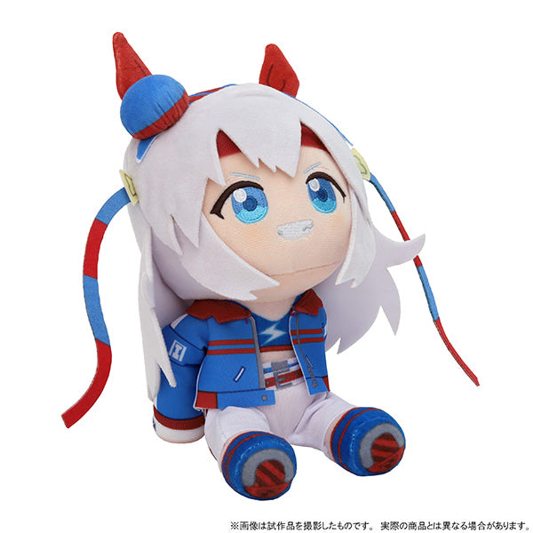 Tamamo Cross Kuikui Sitting Plush — Umamusume: Cinderella Gray (approx. 18 cm / 7 in, Movic)