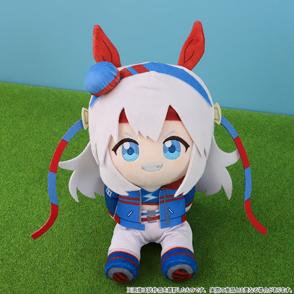 Tamamo Cross Kuikui Sitting Plush — Umamusume: Cinderella Gray (approx. 18 cm / 7 in, Movic)