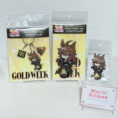 Nakayama Festa 3-Item Set Acrylic Stand Keychain Sticker - Umamusume Pretty Derby GOLD WEEK Cygames Place Exclusive