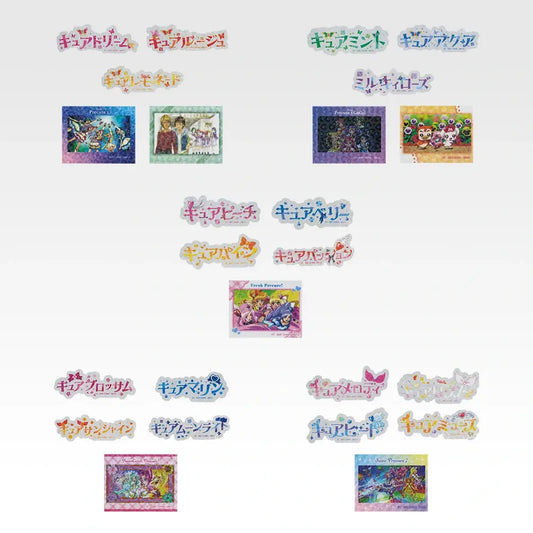 Sparkle Clear Sticker (5 Types, Complete Set Available) - Ichiban Kuji M Prize - Pretty Cure