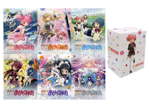 Puella Magi Madoka Magica Complete Production Limited Edition 6-Volume Set (Collector's Limited Box, HMV Full-Set Storage BOX Included) - Pre-owned