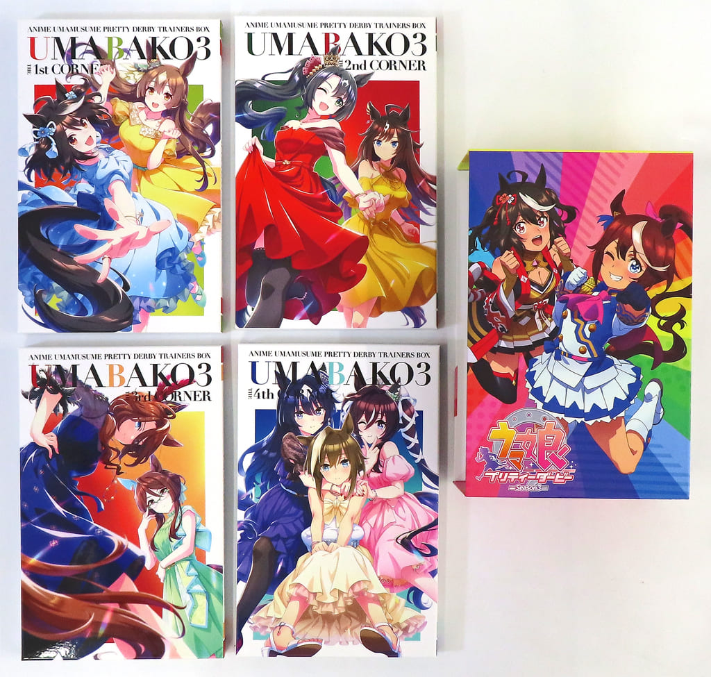 Umamusume Pretty Derby Season 3 "Uma-bako 3" Trainers BOX Full 4-Box Set with Amazon.co.jp Full-Volume Storage Box (Toho) — Used