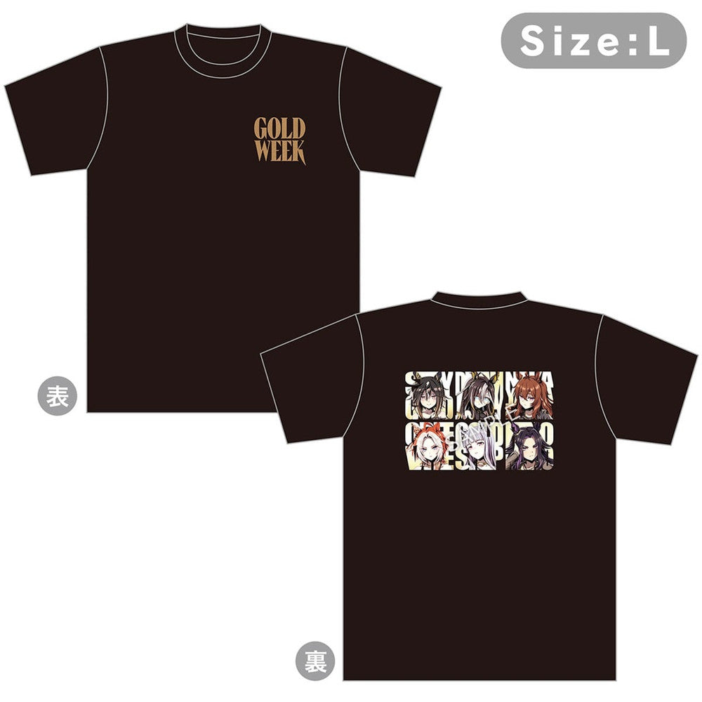 Umamusume: Pretty Derby Official GOLD WEEK T-Shirt (Size L) — Cygames Premium Tee