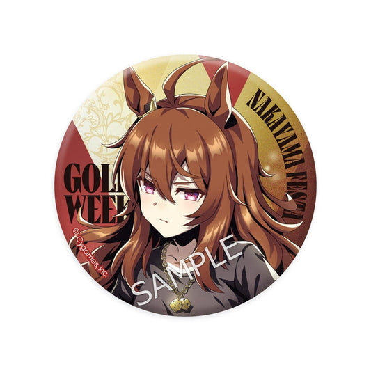 Nakayama Festa Metallic Can Badge (GOLD WEEK Ver.) - Umamusume: Pretty Derby Official Cygames 56mm Pin (Brand New, Pre-order)