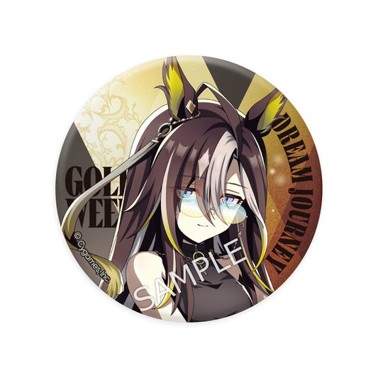 Dream Journey Metallic Can Badge (GOLD WEEK Ver.) — Umamusume: Pretty Derby — 56mm Official Cygames Item (Brand New)