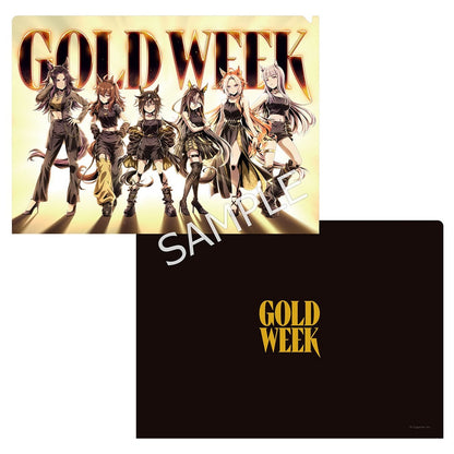 Umamusume: Pretty Derby Official Metallic Clear File (GOLD WEEK Ver.) A4 PP — Cygames Official Pre-order (Ships Nov 2026)