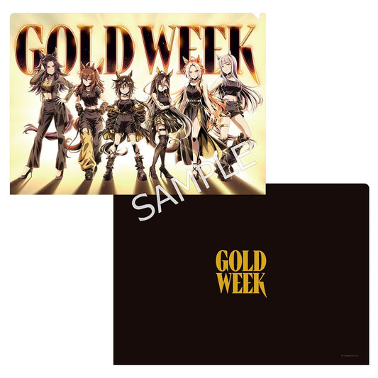 Umamusume: Pretty Derby Official Metallic Clear File (GOLD WEEK Ver.) A4 PP — Cygames Official Pre-order (Ships Nov 2026)