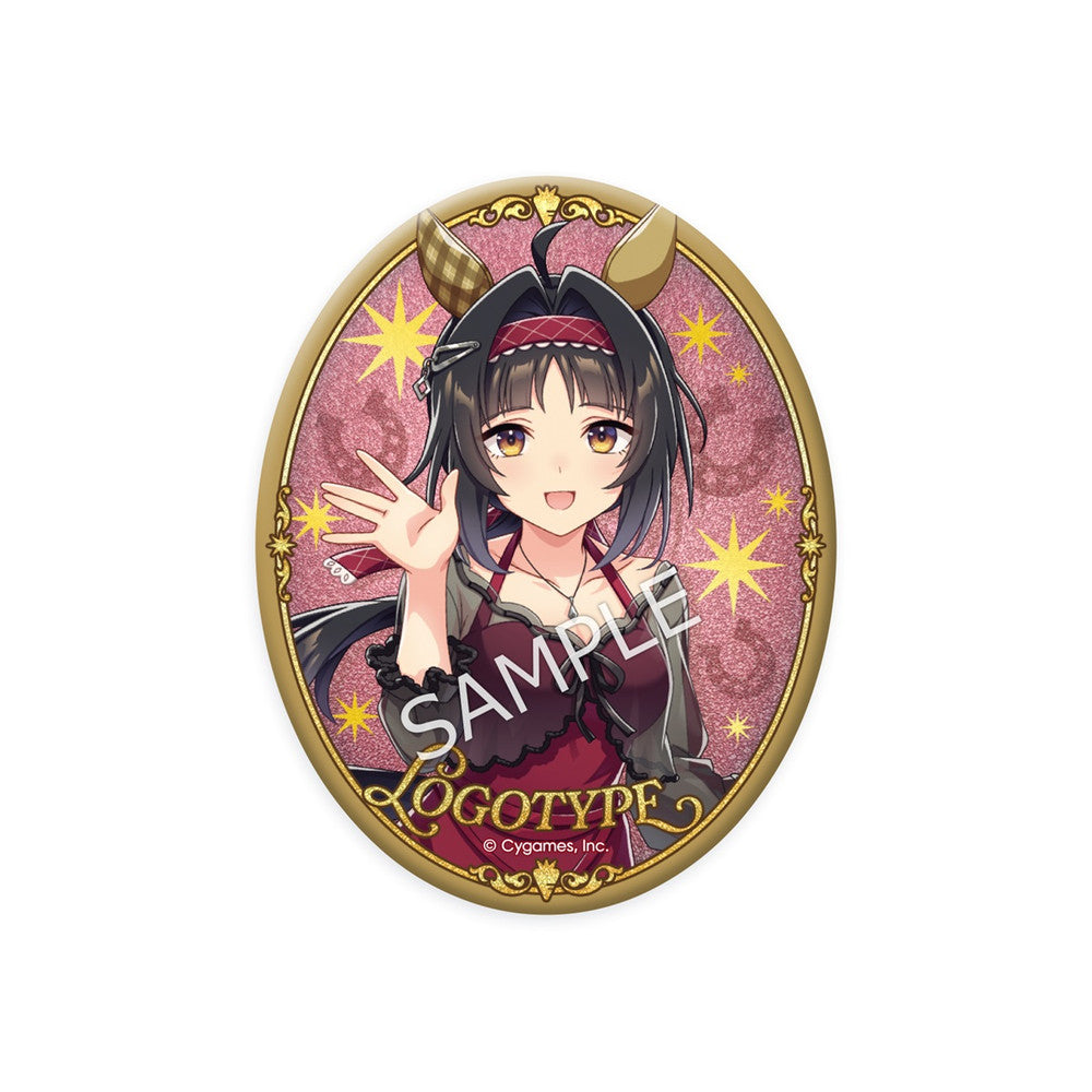 Umamusume Pretty Derby Logotype Glitter Can Badge - 5.5th Anniversary - Pre-order