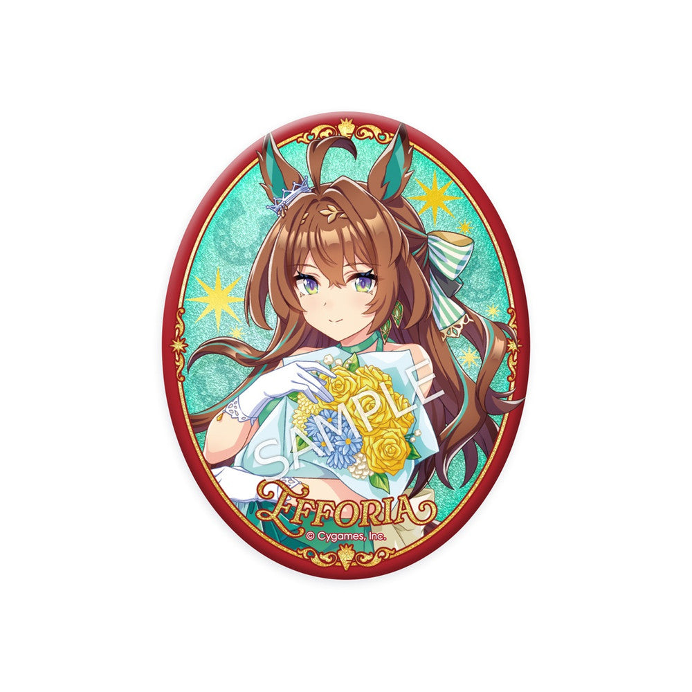 Umamusume Pretty Derby Efforia Glitter Can Badge - 5.5th Anniversary - Pre-order