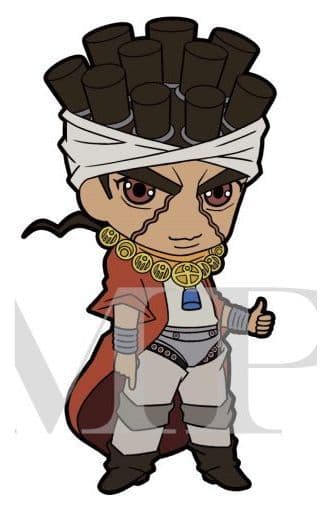 Muhammad Avdol Rubber Strap Collection Vol. 1 from JoJo's Bizarre Adventure: Stardust Crusaders by Medicos Entertainment, Approx. 65 x 55 mm