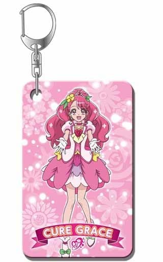 Cure Grace Hologram Plate Keyholder Vol.3 - Pretty Cure All Stars Keychain (Approx. 55 x 91 mm, Brujula) Pre-owned