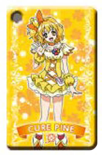 Cure Pine Hologram Plate Keychain - Pretty Cure All Stars Kirari Plate Keyholder Vol.3 (Approx. 55 x 91 mm, Pre-owned, Brujula)