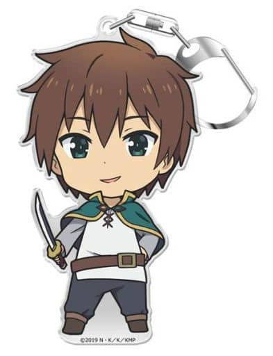 Kazuma Punichore! Keychain with Stand - KonoSuba Movie