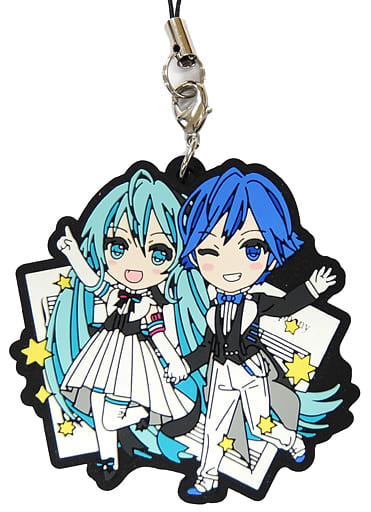 Hatsune Miku & KAITO Rubber Strap - Hatsune Miku Symphony 2018-2019 Special Seat Bonus (Approx. 5 x 6 cm) - Pre-owned