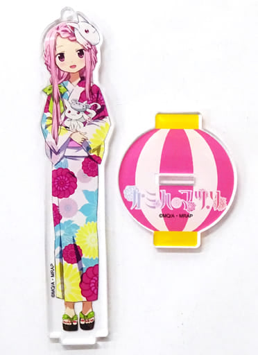 Iroha Tamaki Illustrated Acrylic Mascot Keychain - Puella Magi Madoka Magica Magia Record Kamihamatsuri Special Event - Aniplex - Approx. 33 x 141 mm (Pre-owned)