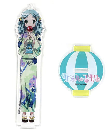 Sana Futaba Illustrated Acrylic Mascot Keychain - Puella Magi Madoka Magica Special Event Kamihama Matsuri (Approx. 35 x 136 mm) - Aniplex Pre-owned