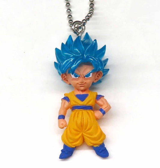 Super Saiyan God Son Goku Keychain - Dragon Ball Super UDM THE BEST 34 (Bandai, Ball Chain Capsule Toy)