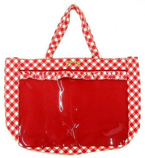 SWIMMER Gingham Deco Tote Bag, Red