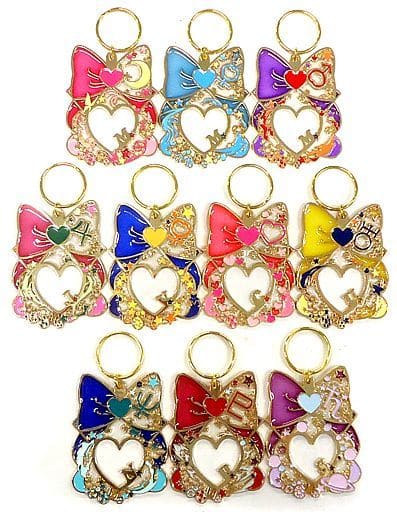 Sailor Moon Stained-Glass Style Charm Set - Ichiban Kuji Movie 'Sailor Moon Eternal: Let's Party!' F Prize - Bandai Spirits - Full 10-Piece Set (Length Approx. 6.5 cm)