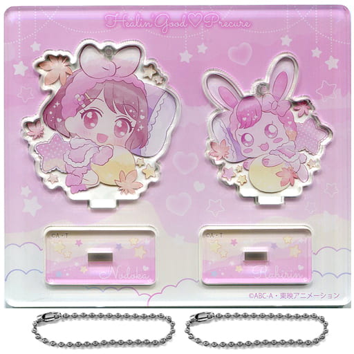 Nodoka Hanadera & Rabirin Acrylic Stand Keychain - Healin' Good Pretty Cure Pretty Store Limited - Approx. 11 x 12.5 cm (Pre-owned)