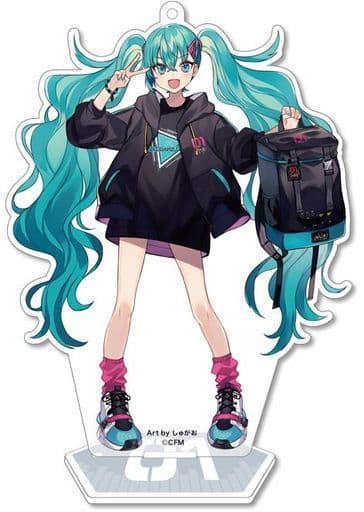 Hatsune Miku Acrylic Stand Keychain - VOCALOID - ACOS Illustration, Approx. 13 x 10 cm (Pre-owned, Movic)