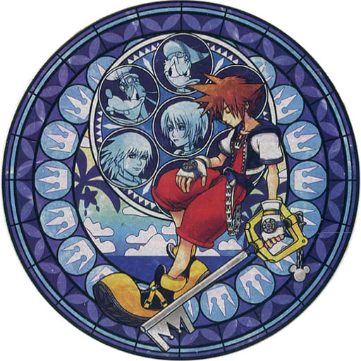 Kingdom Hearts Second Memory Stained Glass Art Round Rug Mat C Prize