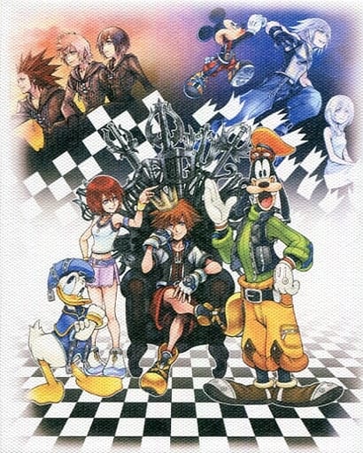 Kingdom Hearts Second Memory Visual Illustration A Canvas Board