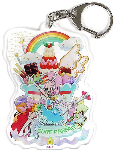 Cure Parfait Acrylic Keychain - Kirakira☆Precure a la Mode Pretty Store Limited (Approx. 9.5 cm) - Pre-owned