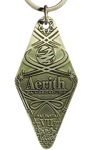 Aerith Gainsborough Gold Final Fantasy VII Remake Motel Keychain