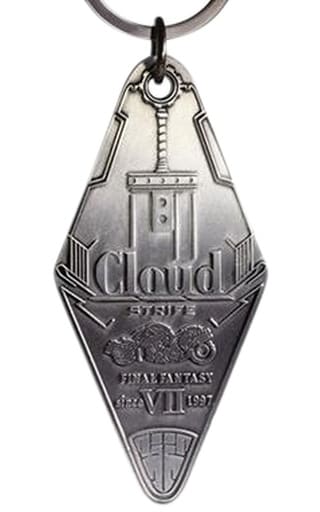 Cloud Strife Silver Motel Keychain - Final Fantasy VII Remake