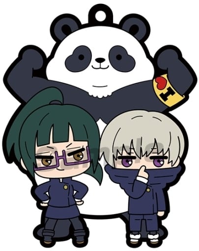 Maki Zenin, Toge Inumaki & Panda Rubber Mascot Keychain - Jujutsu Kaisen Buddy Colle Rubber Mascot (Approx. 65 mm) by MegaHouse - Pre-owned