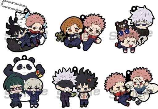 Jujutsu Kaisen Buddy Collection Rubber Mascot Full Set of 6 - MegaHouse - Approx. 65 mm (Pre-owned)