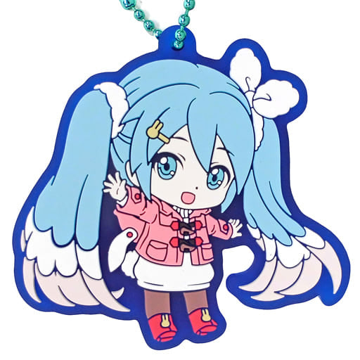 Hatsune Miku D Rubber Mascot Keychain - Magical Mirai 2020 Winter Festival ver. B Prize (Bandai, Ball Chain)