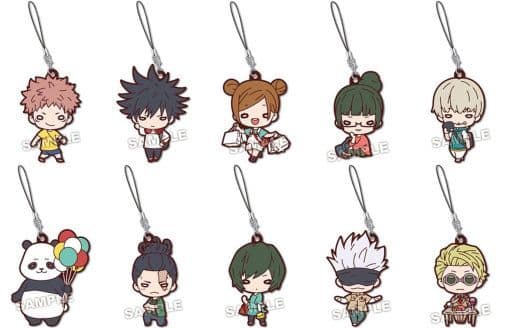 Jujutsu Kaisen Nitotan Ending Rubber Mascot Full 10-Piece Set - Takara Tomy Arts - Approx. 6 cm