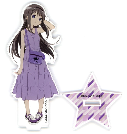 Homura Akemi Acrylic Stand - rockin'star × Puella Magi Madoka Magica - ARMA BIANCA Pre-owned Approx. 12.5 cm