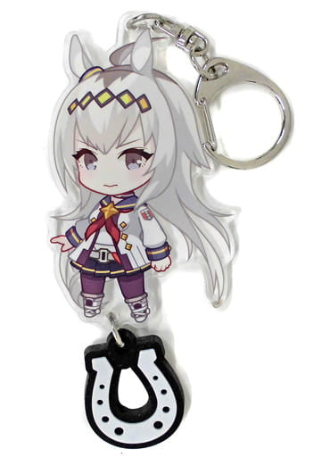 Oguri Cap Acrylic Keychain with Rubber Horseshoe - Umamusume Pretty Derby C91 Comiket 2016 Goods (Pre-owned, H90×W50mm)