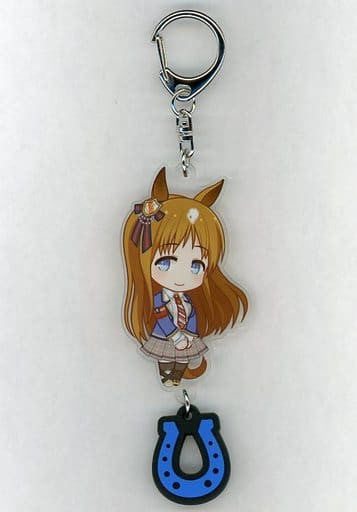 Glass Wonder Acrylic Keychain with Rubber Horseshoe - Uma Musume Pretty Derby C91 Goods (Cygames, Pre-owned, 90×50mm)