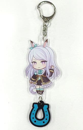 Mejiro McQueen Acrylic Keychain with Rubber Horseshoe - Umamusume Pretty Derby C91 Goods (Cygames, Approx. 90×50mm) (Used)