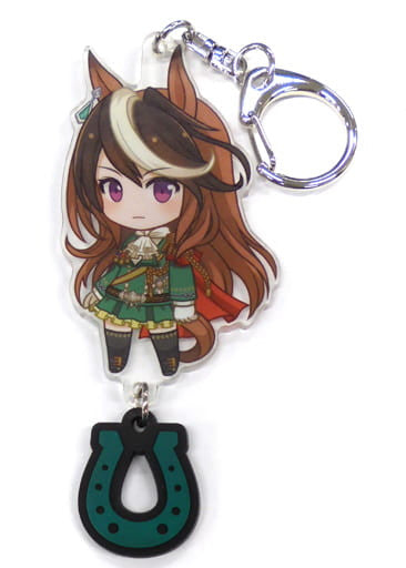 Symboli Rudolf Acrylic Keychain with Rubber Horseshoe - Umamusume Pretty Derby C91 Exclusive (Approx. 90×50mm)