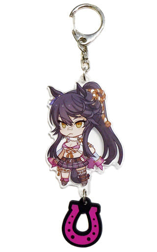 Narita Brian Acrylic Keychain with Rubber Horseshoe - Umamusume: Pretty Derby C91 Comiket 2016 Goods (Cygames, 90mm)
