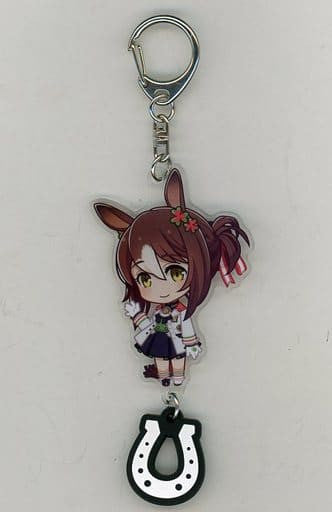 Fine Motion Acrylic Keychain with Rubber Horseshoe - Uma Musume Pretty Derby (Cygames) - Approx. 90×50mm (Pre-owned)