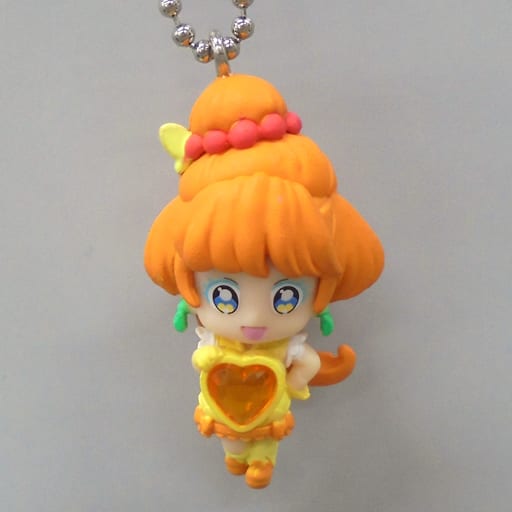 Cure Papaya Mascot Keychain - Tropical-Rouge! Pretty Cure Tropical Swing Capsule Toy - Bandai - Length Approx. 4 cm (Pre-owned)