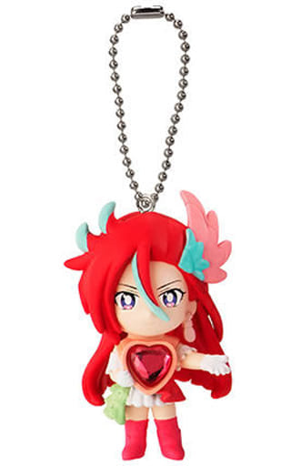 Cure Flamingo Keychain Mascot - Tropical-Rouge! Pretty Cure Tropical Swing Capsule Toy (Bandai, Pre-owned, Length Approx. 4 cm)