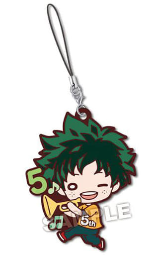 Izuku Midoriya My Hero Academia Nitotan 5th Anniversary Music Rubber Mascot Keychain by Takara Tomy Arts
