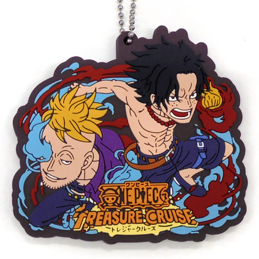 Portgas D. Ace Rubber Mascot Keychain - One Piece Ichiban Kuji with ONE PIECE TREASURE CRUISE Vol.2 E Prize - Length Approx. 6.5 cm (Pre-owned)